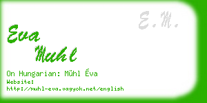 eva muhl business card